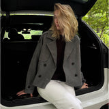 CARLIE kort trenchcoat, grå
