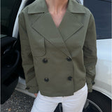 CARLIE kort trenchcoat, kaki