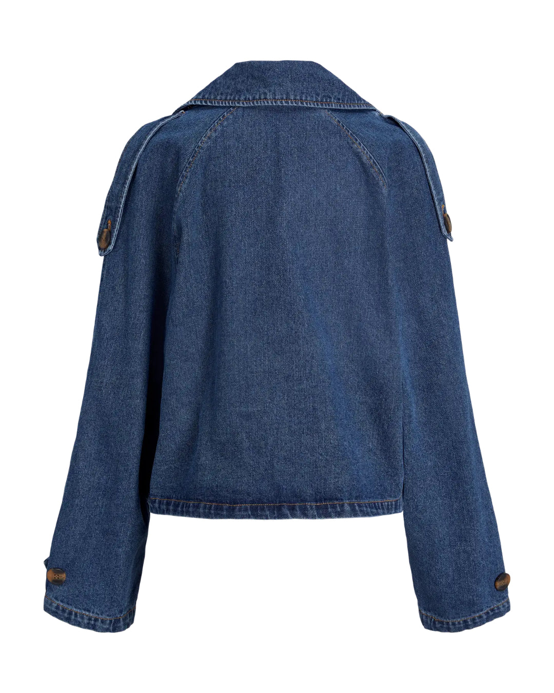 CARLIE kort trenchcoat denim blue