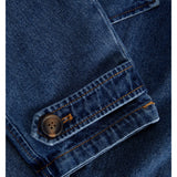 CARLIE kort trenchcoat denim blue