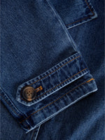CARLIE kort trenchcoat denim blue