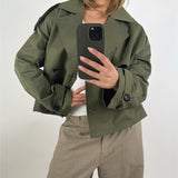 CARLIE kort trenchcoat, kaki