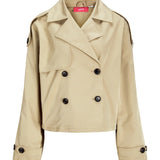 CARLIE kort trenchcoat, beige
