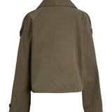CARLIE kort trenchcoat, kaki
