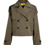 CARLIE kort trenchcoat, kaki