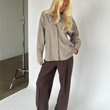 CARO skjorte, ternet beige