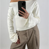 CARTER one shoulder bluse, creme