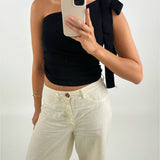 CASSIDY one shoulder top, sort