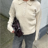 CATALINA strik polo, beige