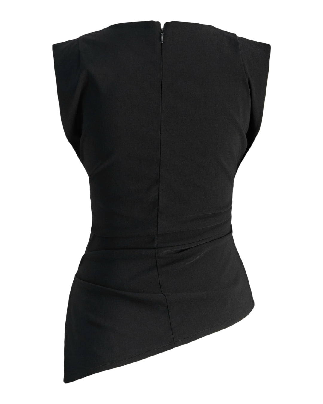 Produktbillede af sort CAT top. Set bagfra. Fra BySofieSønderby