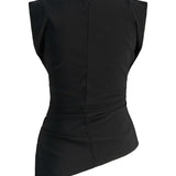 Produktbillede af sort CAT top. Set bagfra. Fra BySofieSønderby