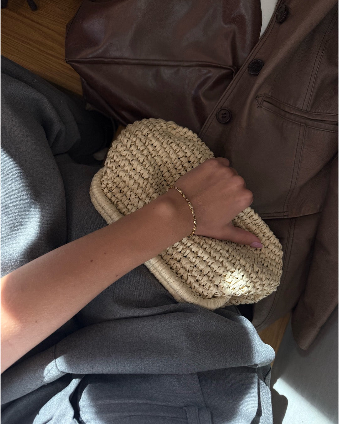 Produktbillede af beige Cecelia clutch. Fra BySofieSønderby