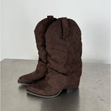 CELESTE suede støvler, brun