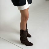 CELESTE suede støvler, brun