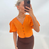 CELINA bluse, orange