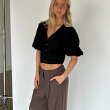 CELINA bluse, sort