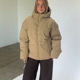 GALAXY puffer jakke, sand