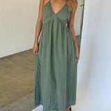 COLETTE maxi kjole, kaki