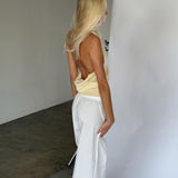 JORDAN halterneck top, gul