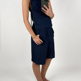 DEBBY top med bindebånd, navy