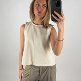 DORA denim top, beige