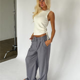 DAHLIA strik top, hvid