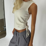 DAHLIA strik top, hvid