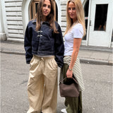 DANIA wide leg bukser, beige