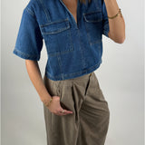 DAYANA denim skjorte, blå