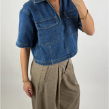 DAYANA denim skjorte, blå