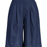Produktbillede af blå DEBBY shorts. Set forfra. Fra BySofieSønderby