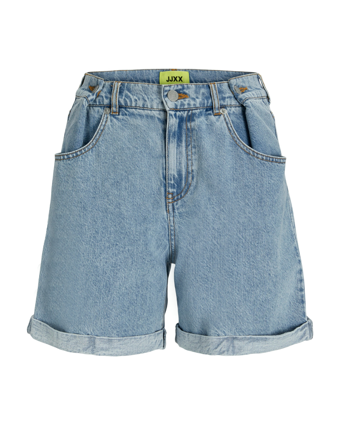 Produktfoto af DORA shorts, blå på hvid baggrund - fra BySofieSønderby