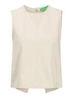 Produktfoto af forside af DORA top, beige på hvid baggrund - fra BySofieSønderby
