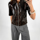 EBBA skjorte, brun slange