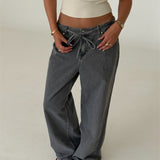 EDA wide leg jeans, grå