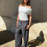 DINA off shoulder top, hvid