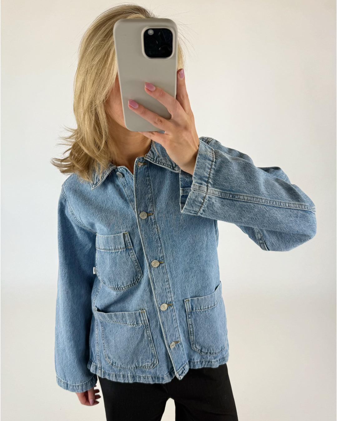 ELA jakke denim blå