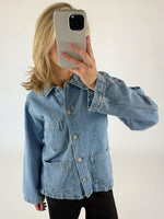 ELA jakke denim blå