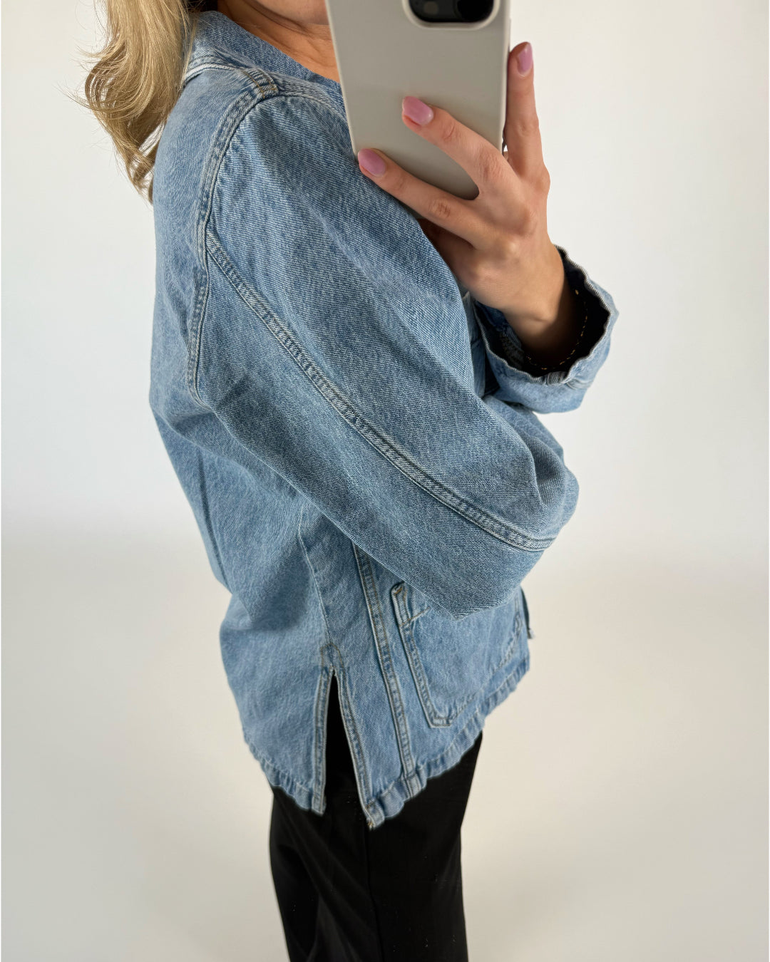 ELA jakke denim blå