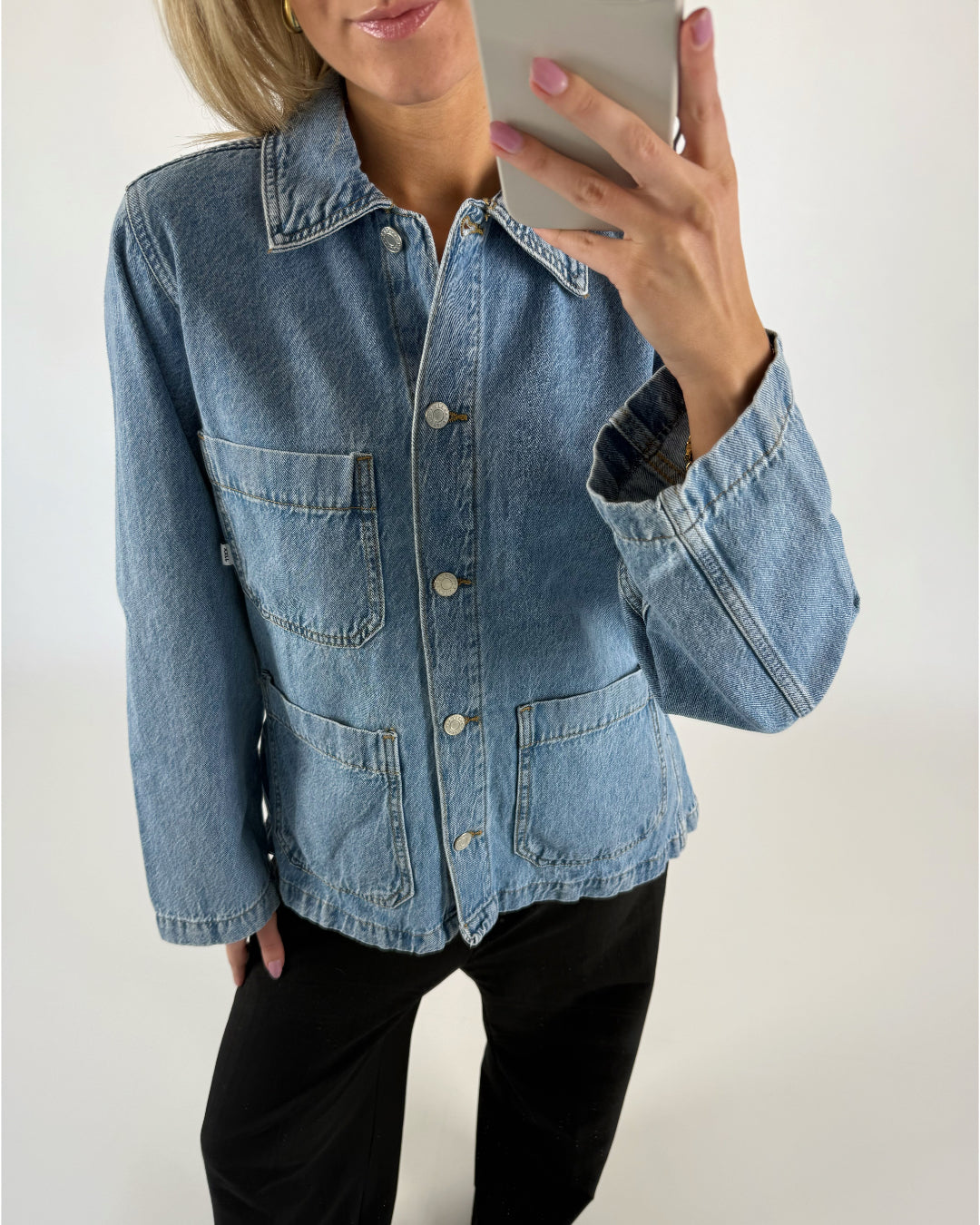 ELA jakke denim blå