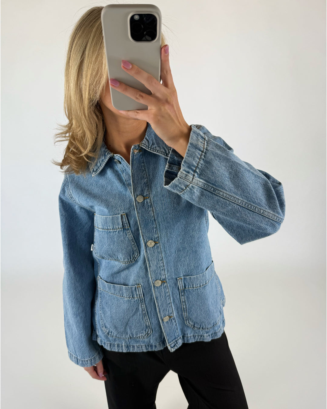 ELA jakke denim blå