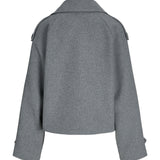 CARLIE kort trenchcoat, grå