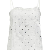 ELLE prikket top, hvid