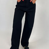 ELLIE wide leg jeans, sort