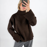 ELLINORA rullekrave strik, brun