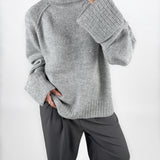 ELLINORA rullekrave strik, grå