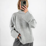 ELLINORA rullekrave strik, grå