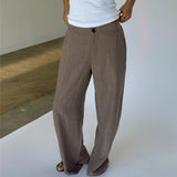 ELLIOT wide leg bukser, sand