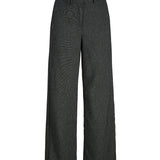 Produktbillede af sort melerede ELLIS bukser. Set forfra. BySofieSønderby.