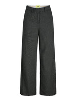 Produktbillede af sort melerede ELLIS bukser. Set forfra. BySofieSønderby.